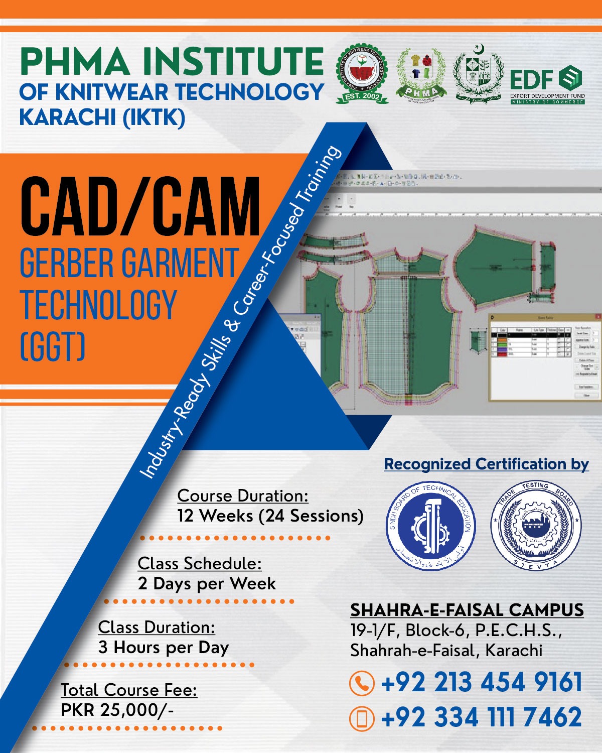 CAD/CAM GERBER GARMENT TECHNOLOGY (CGT)